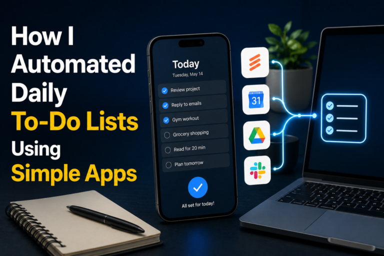 How I Automated Daily To-Do Lists Using Simple Apps
